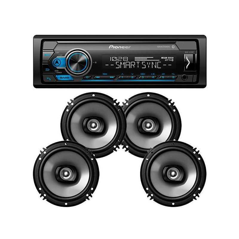 Combo Pioneer MXTS3166BT Stereo + 2 Juegos de Parlantes